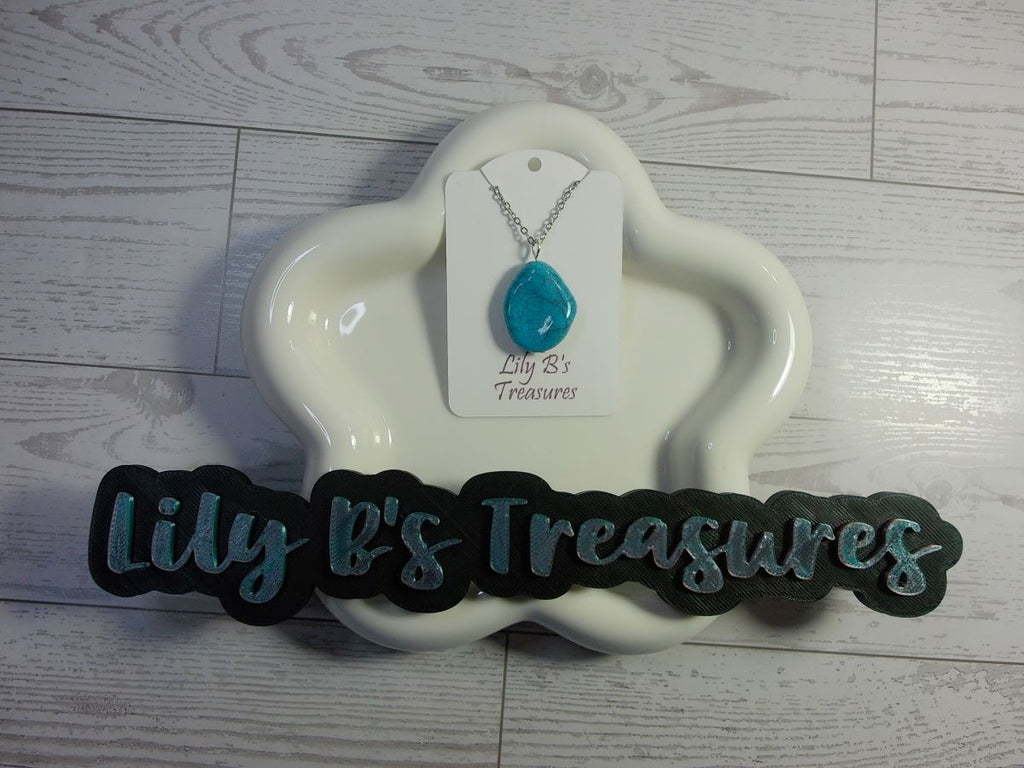Turquoise style Pendant Necklace - Natural Shape
