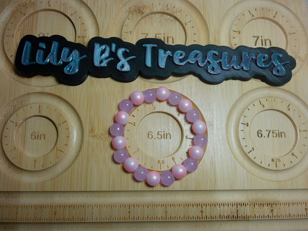 Two-Toned Pink Beaded Jewelry Set with Ducky Pen