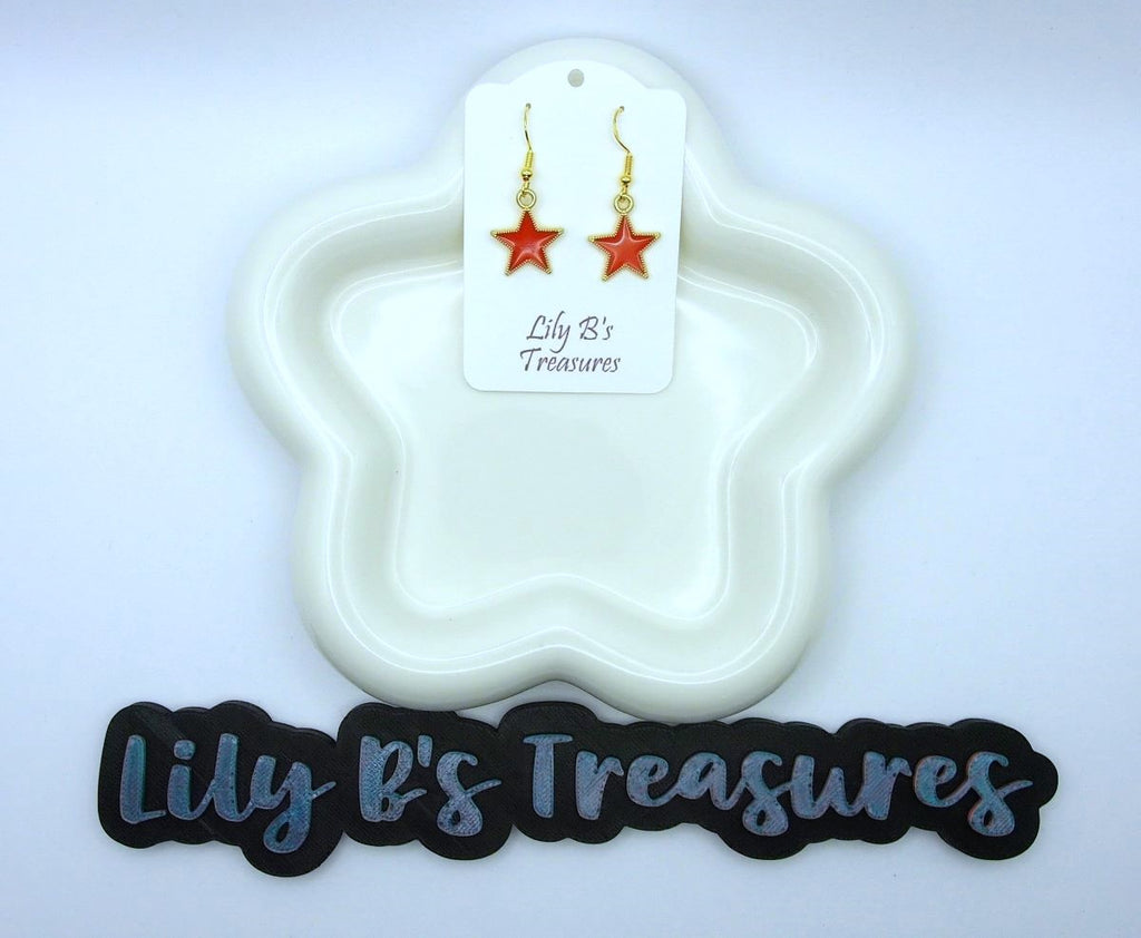 Star Earrings with Gold Plated 925 Hooks – Choose Your Color