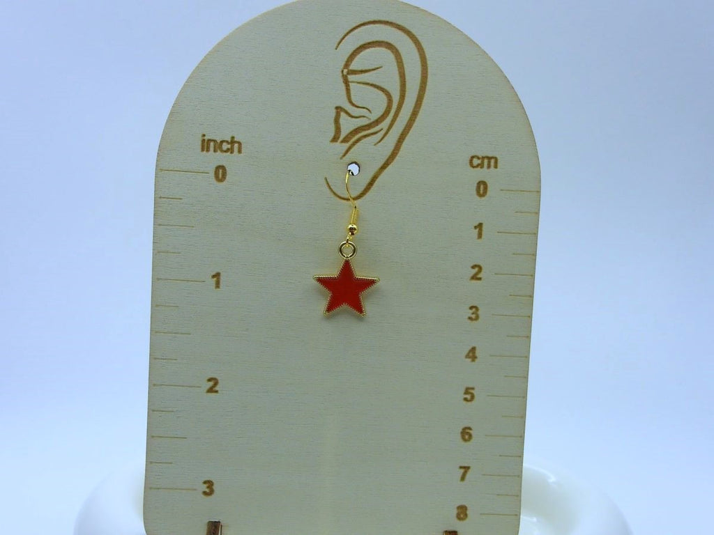 Star Earrings with Gold Plated 925 Hooks – Choose Your Color