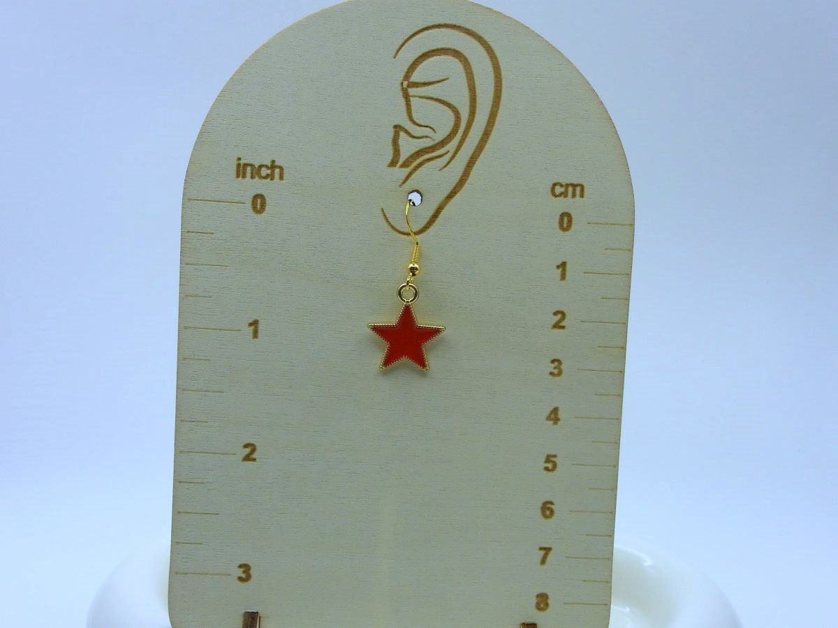Star Earrings with Gold Plated 925 Hooks – Choose Your Color