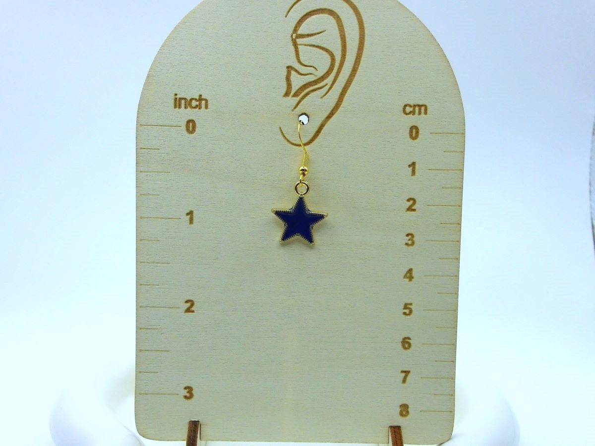 Star Earrings with Gold Plated 925 Hooks – Choose Your Color