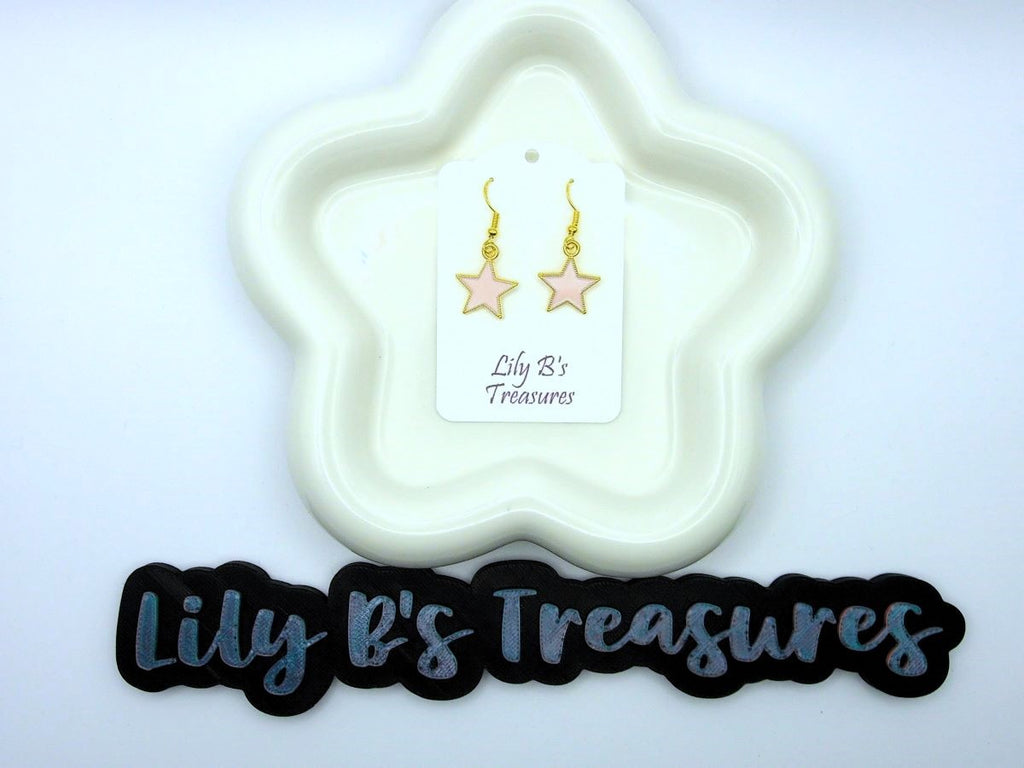 Star Earrings with Gold Plated 925 Hooks – Choose Your Color