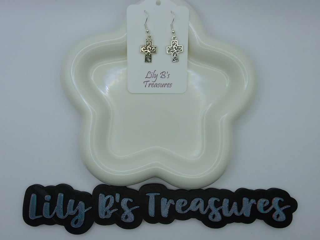 Handcrafted Sterling Silver Cross Pendant Earrings – Various Styles