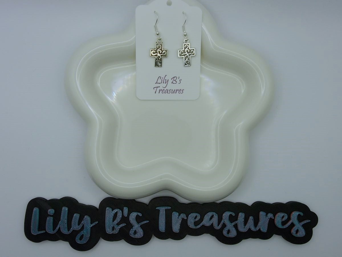 Handcrafted Sterling Silver Cross Pendant Earrings – Various Styles