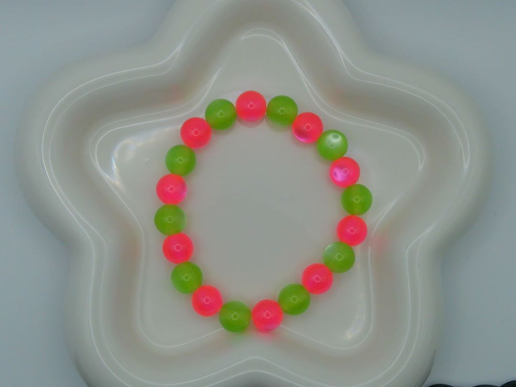 Green & Pink Sorority Stretch Bracelet