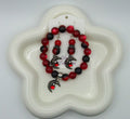 Black & Red Moon Pendant Bracelet