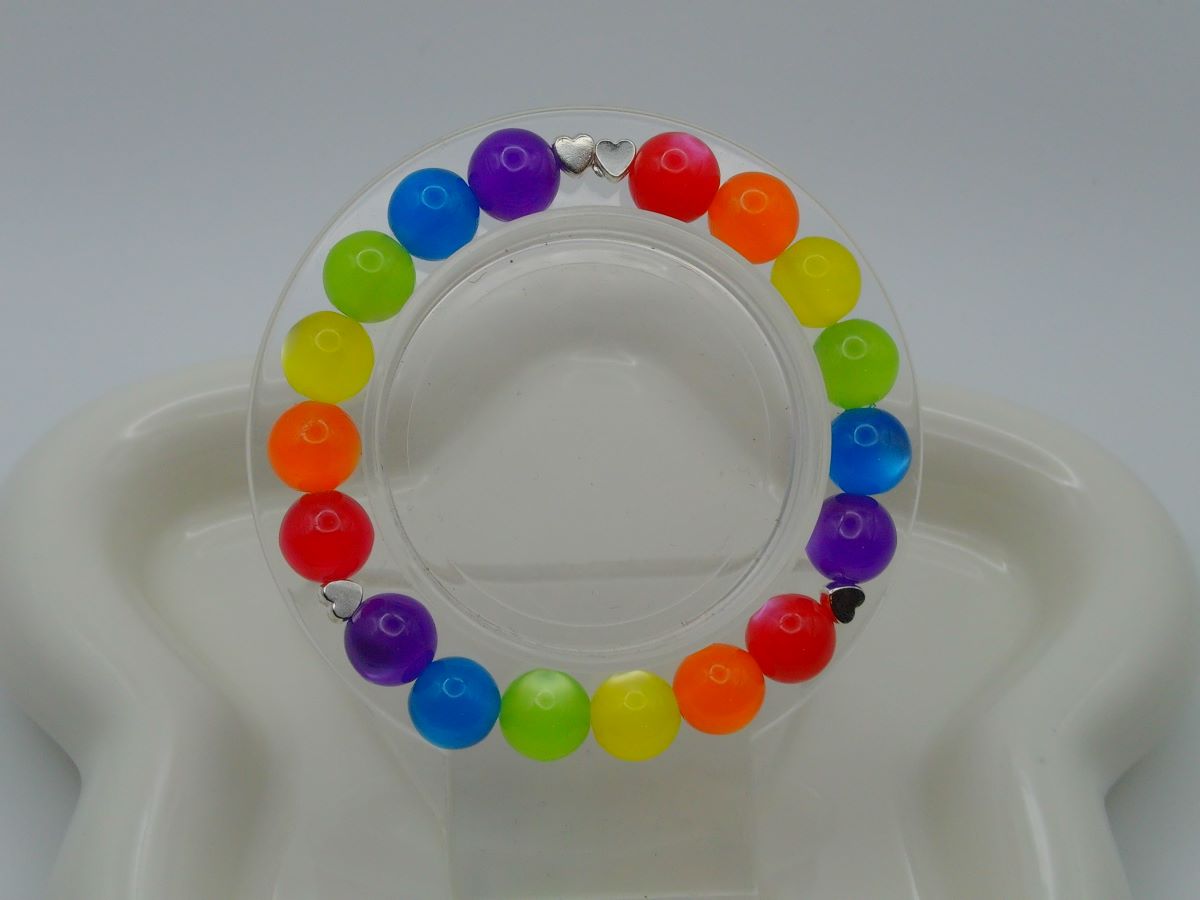 Rainbow Pride Resin Bead Bracelet – Choose Your Style | LGBTQ+ Jewelry