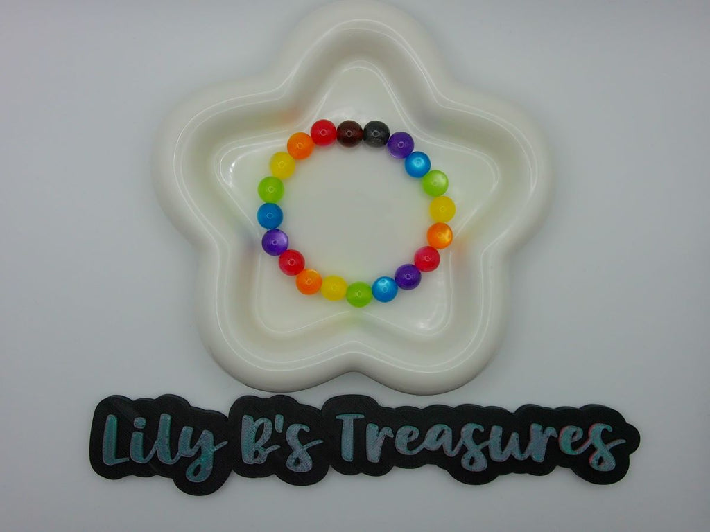 Rainbow Pride Resin Bead Bracelet – Choose Your Style | LGBTQ+ Jewelry