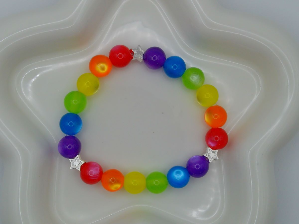 Rainbow Pride Resin Bead Bracelet – Choose Your Style | LGBTQ+ Jewelry