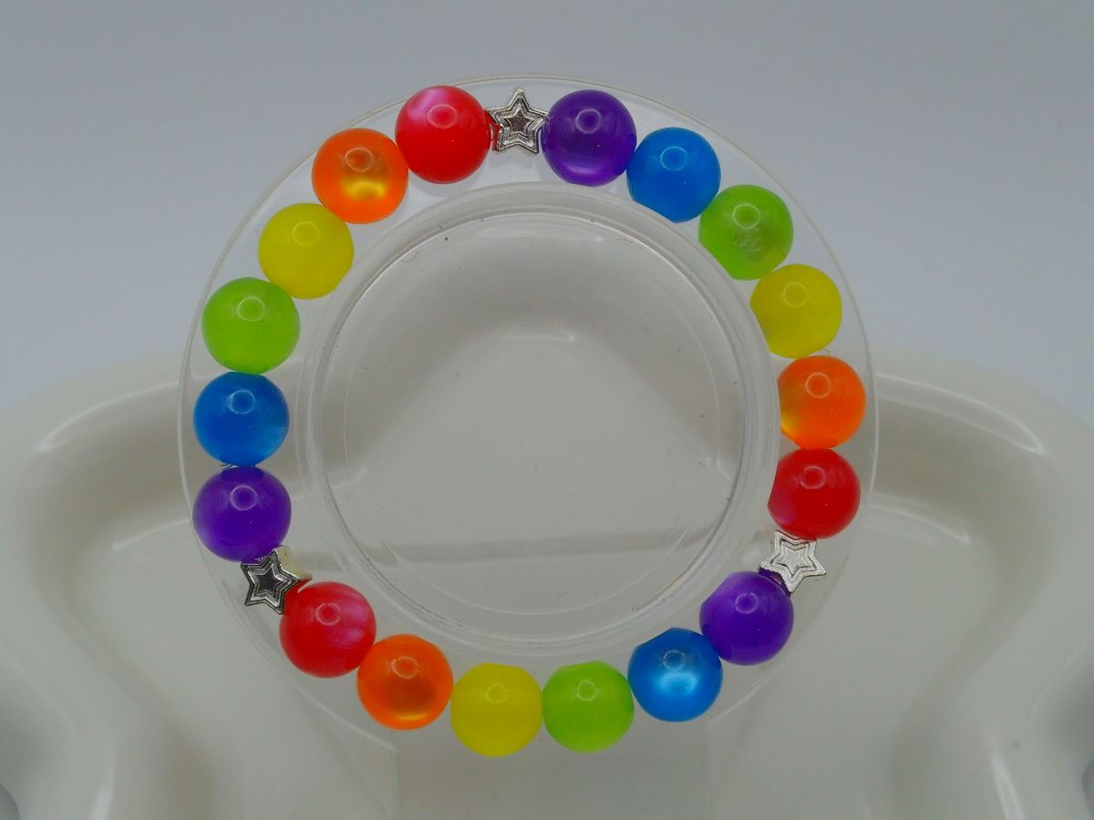 Rainbow Pride Resin Bead Bracelet – Choose Your Style | LGBTQ+ Jewelry