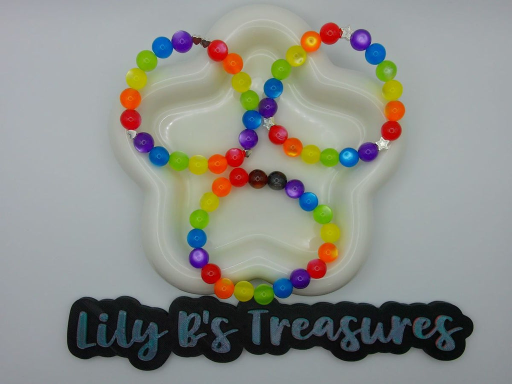 Rainbow Pride Resin Bead Bracelet – Choose Your Style | LGBTQ+ Jewelry
