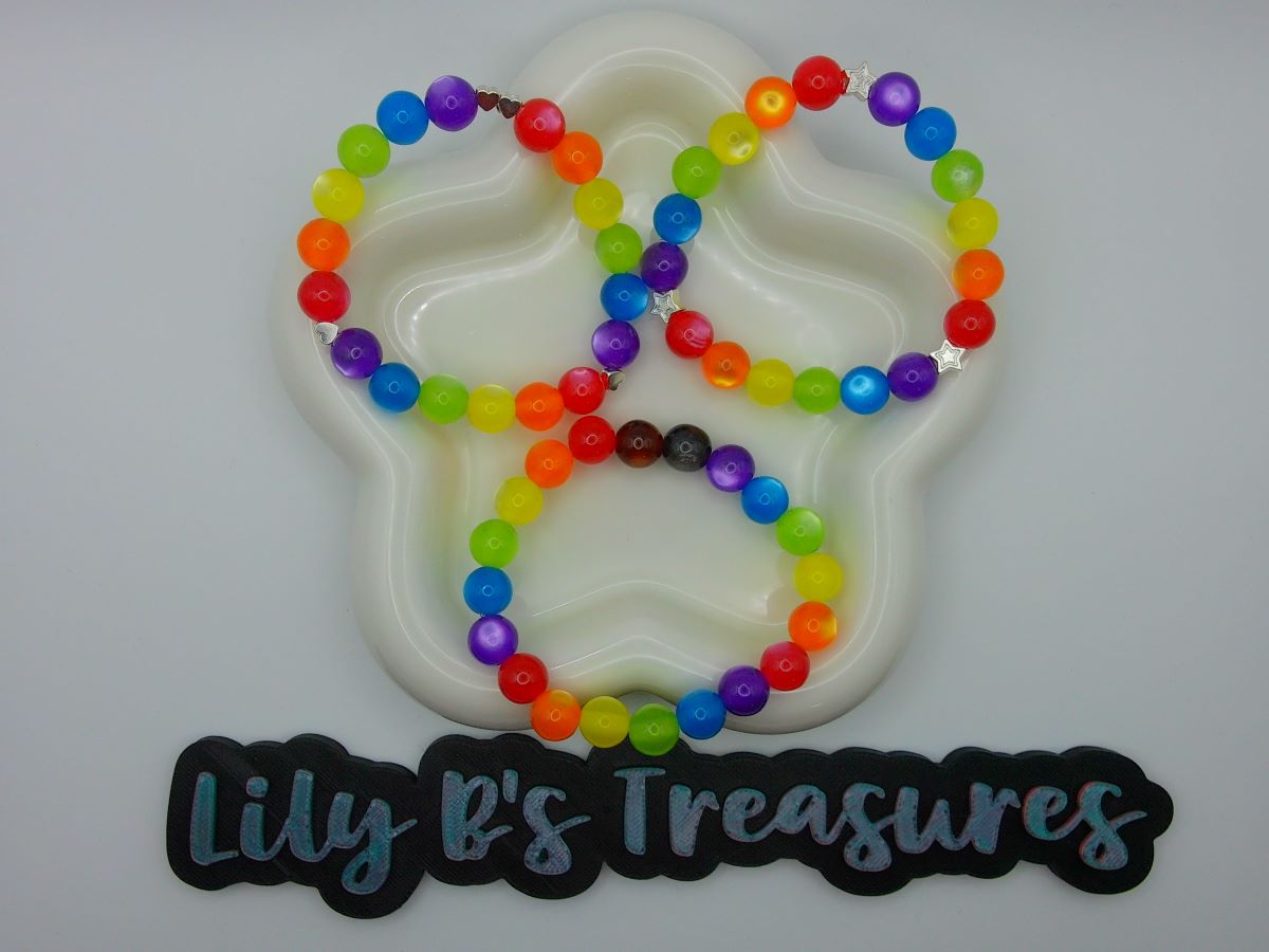 Rainbow Pride Resin Bead Bracelet – Choose Your Style | LGBTQ+ Jewelry