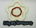 Amber & Mahogany Beaded Stretch Bracelet