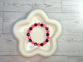 Black and Pink Cat Eye Beaded Stretch Bracelet
